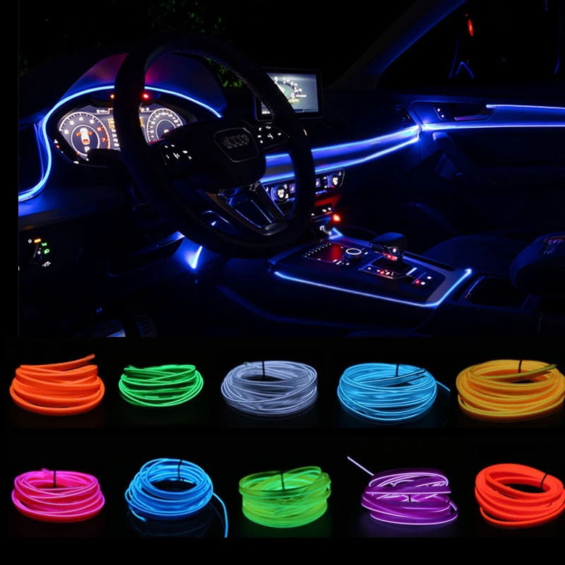 Car | Bike Led Decoration Cold Light Interior Modification Strip USB Car Atmosphere Light Lamp Line